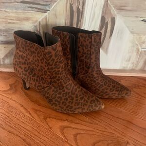 Clarks Leopard Print Ankle Boots